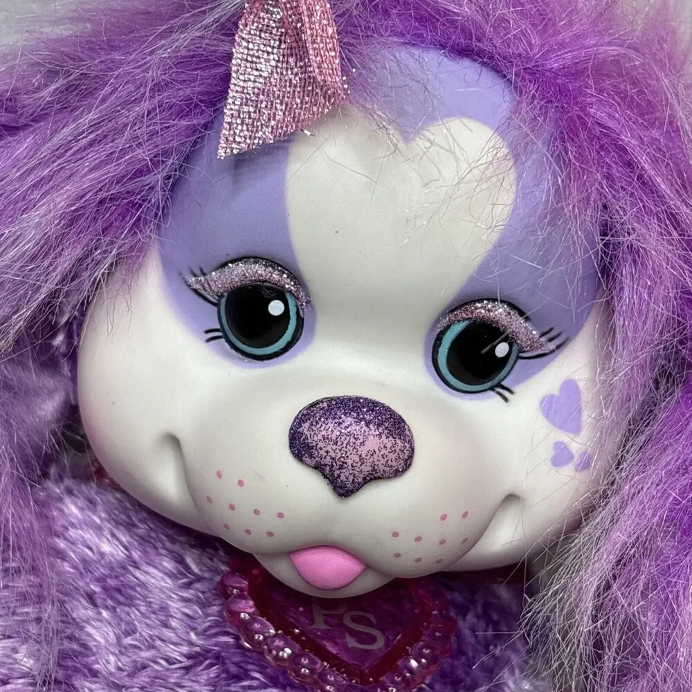 Puppy Surprise 2017 Plush Mama Dog LAVENDER Purple Stuffed with 2 Little Puppies - Picture 6 of 14